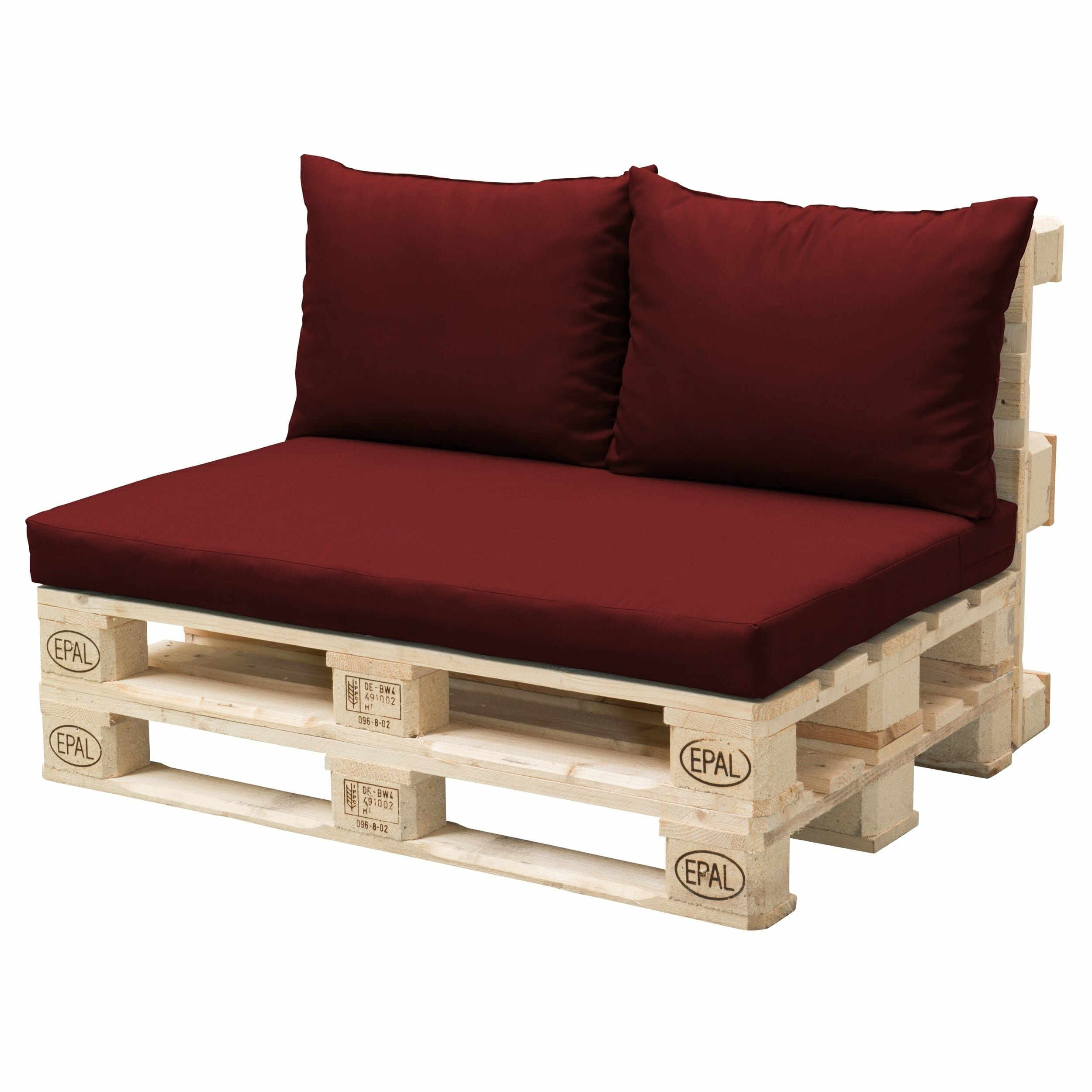 Set di cuscini per pallet 3 pezzi.