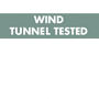 Windkanal getestet bei 100 km/h
